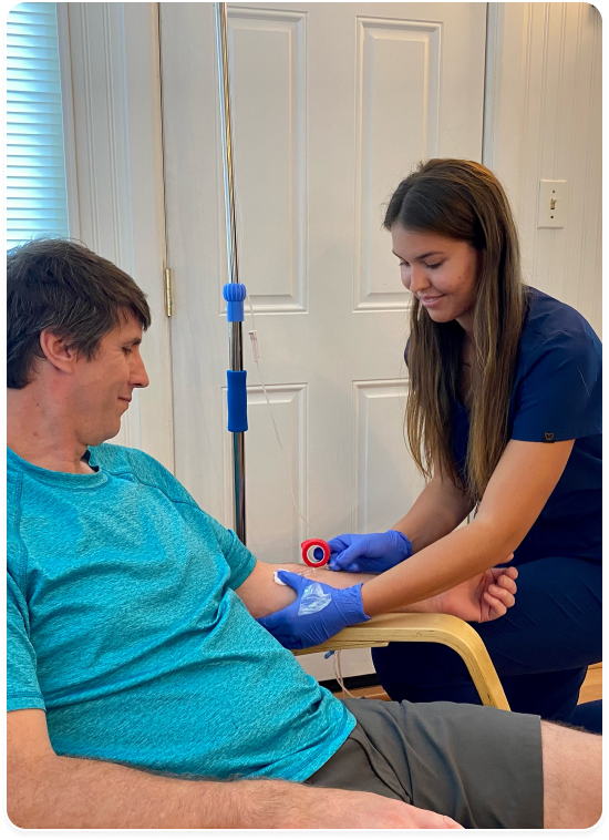 nurse courtney with patient