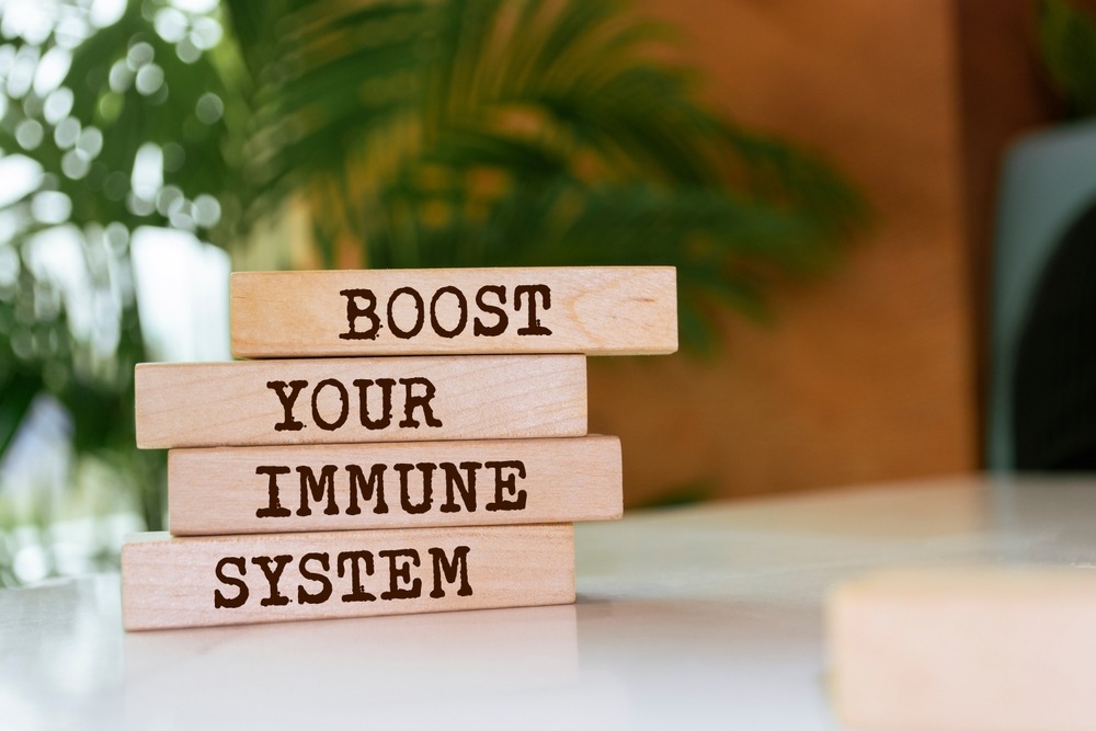 Wooden blocks with words 'Boost Your Immune System'